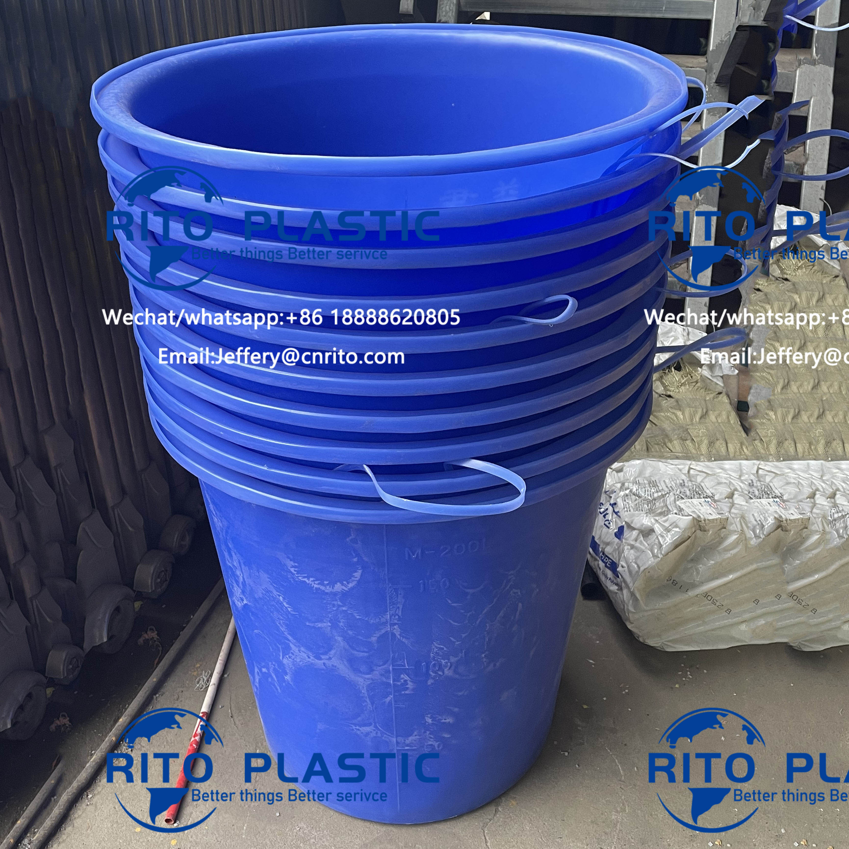 (RP-RD) plastic big round water pond fish farming tanks