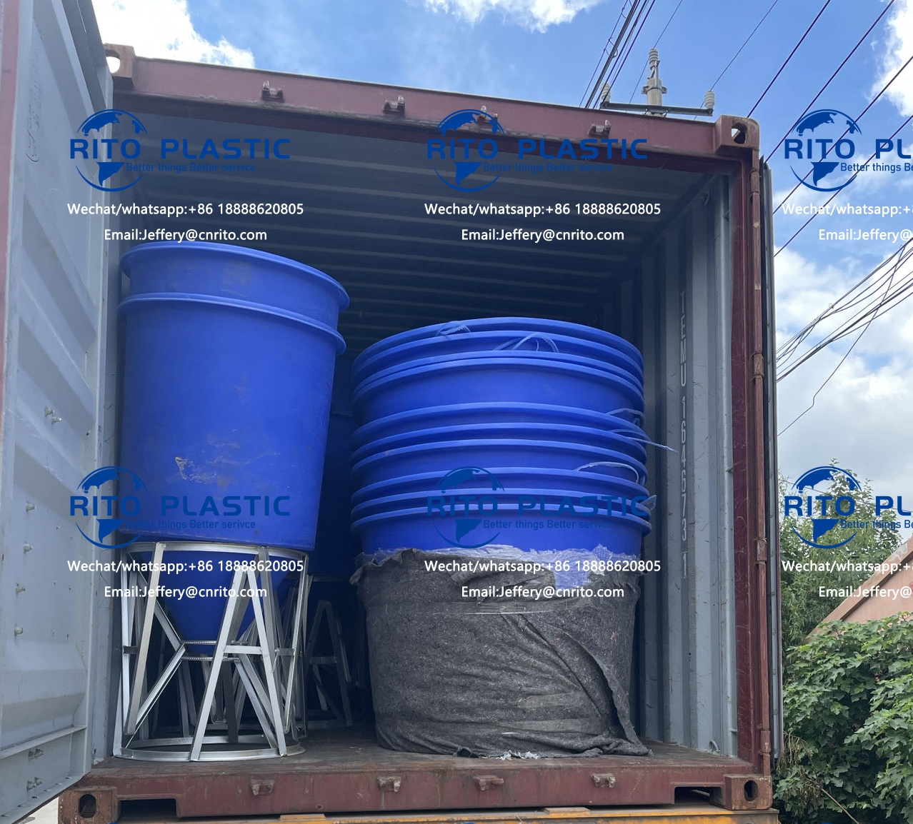 (RP-RD) plastic big round water pond fish farming tanks