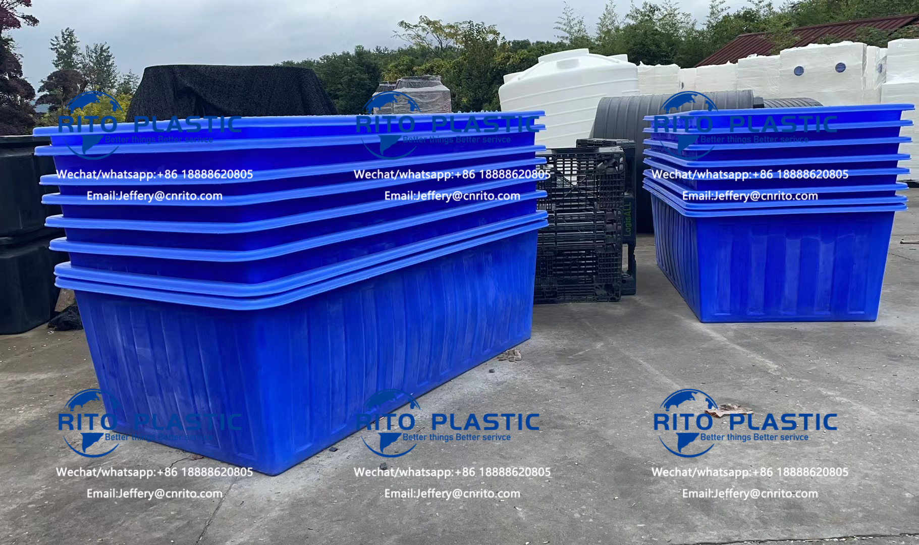 (RP-RT)poly aquaponics grow tray hydroponic rectangular tank