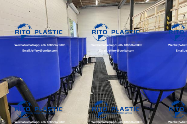 (RP-CBT)wholesale plastic koi fish pe conical bottom tank