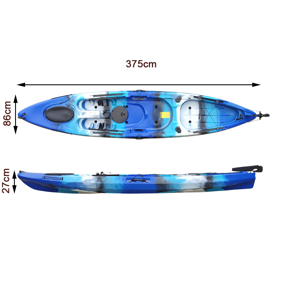 (RP-SOT375single/Castle) 12.5ft single fishing kayak
