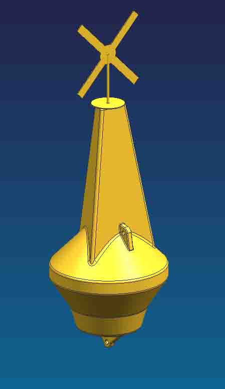 (RP-MB) 700x1510mm PE navigation warning marker buoy