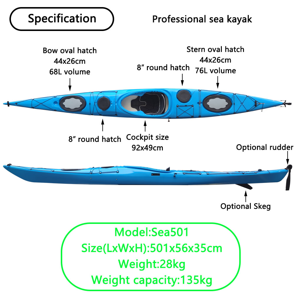(RP-SIS501single/Sea501) 16.7ft sea kayak