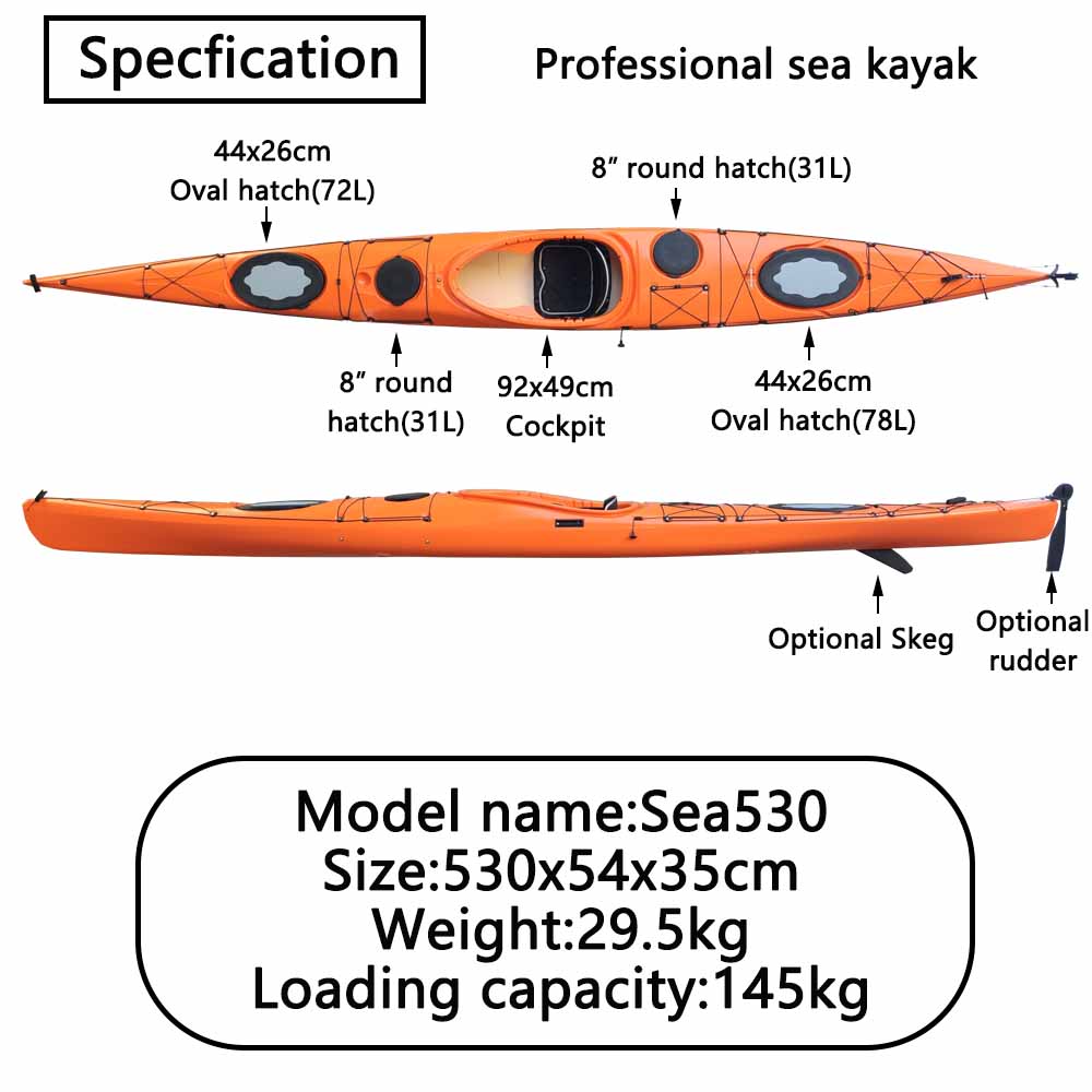 (RP-SIS530single/Sea530) 17.6ft professional sea kayak